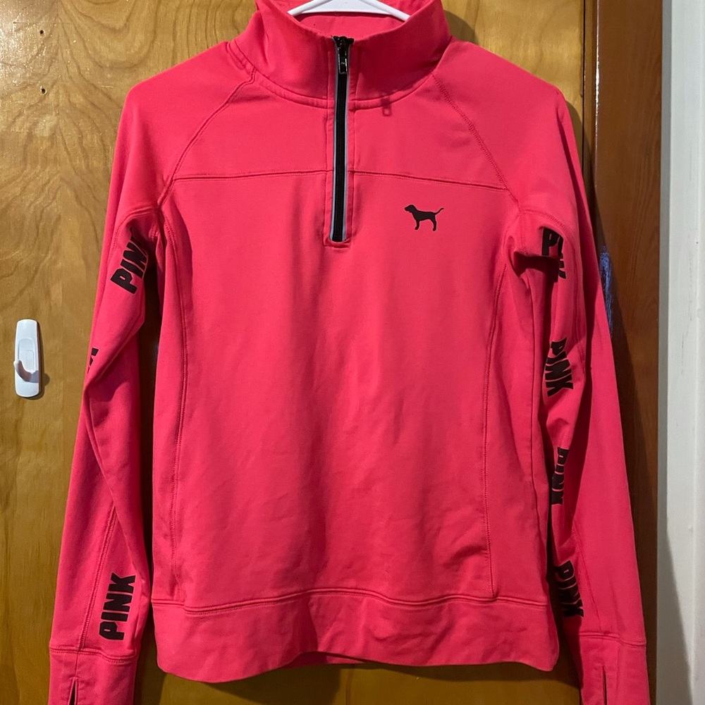 VS PINK quarter zip workout shirt